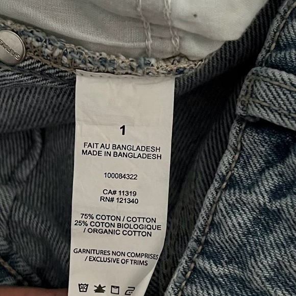 Garage Cargo Wide Leg Straight Baggy High Rise Jeans Size 25 - Picture 6 of 8